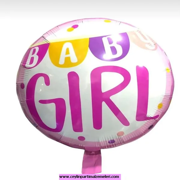 Girl Yuvarlak Folyo Balon